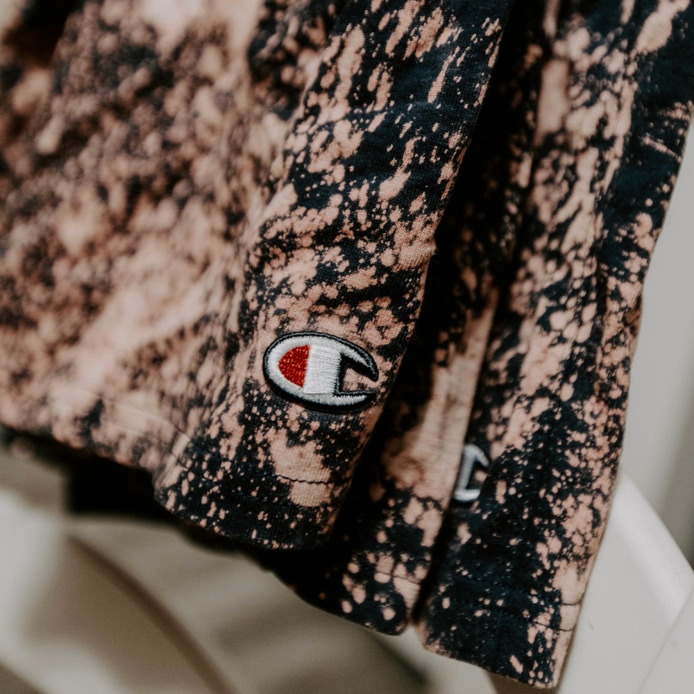 Champion Navy Splatter Bleached Shorts